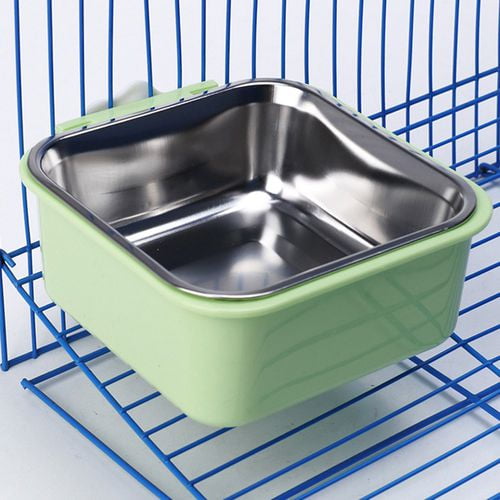 SHIYAO Crate Dog Bowl,Stainless Steel Removable Hanging Food Water Bowl Cage Coop Cup for Dogs