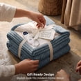 thumbnail image 6 of U by Bedsure Electric Heated Blanket Twin Size 62"x84" with Preheat Function, Soft Ribbed Flannel Grey, Fast Heating with 6 Time Settings (up to 10H) & 6 Heat Settings, Gifts for Grandma, 6 of 11