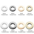 thumbnail image 2 of Ornament Accessories Leathercraft Alloy Grommets Luggage Hardware Handbag Buckle Metal Eyelets Alloy Hole Eyelet Button SILVER 10.6X21MM, 2 of 8