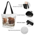 thumbnail image 4 of Fotbe Yak Bolsa de Playa con Estampado, Bolsa de Hombro, Bolsa de Mano Espaciosa, Bolsa de Viaje Ligera, Bolsa de Compras Versátil, 4 of 6