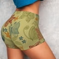 thumbnail image 4 of Haiem Floral with Butterflies No Front Seam Biker Shorts for Women Yoga Workout Gym Bike Shorts with Tummy Control Moisture-Wicking-Small, 4 of 9
