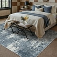 thumbnail image 3 of BERTHMEER 8'x10' Area Rugs for Living Room Bedroom Dining Room Modern Abstract Contemporary Large Rugs Non Slip Machine Washable Indoor Carpets,Deep Blue, 3 of 5