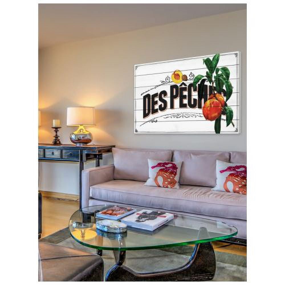 Marmont Hill "French Produce Peaches" Painting Print on White Wood