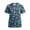 Green, variant on Womens Under Scrub Tops Animal Printed Scrubs Stretch Dog Cat Pattern Uniforms Cute Pattern Nursing Workwear