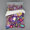 thumbnail image 1 of Ambesonne Love Bedding Set 4 Pcs, Sixties Inspired Love, Queen, Multicolor, 1 of 3