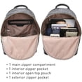 thumbnail image 4 of Vansarto Women Fashion Zipper Medium Backpack Purse Faux Leather Backpack with Matching wristlet Ladies Travel Shoulder Bag Set 2Pcs, 4 of 5