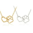 thumbnail image 2 of Maya's Grace Paw Print Heart Necklace for Dog and Cat Lovers- Gold, 2 of 5