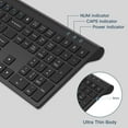 thumbnail image 4 of Wireless Keyboard and Mouse Combo, cimetech 2.4G Full-Sized Ultra-Slim Keyboard and 3 Level DPI Adjustable Quiet Cordless USB Mouse for Computer/Laptop/PC/Windows (Black), 4 of 7