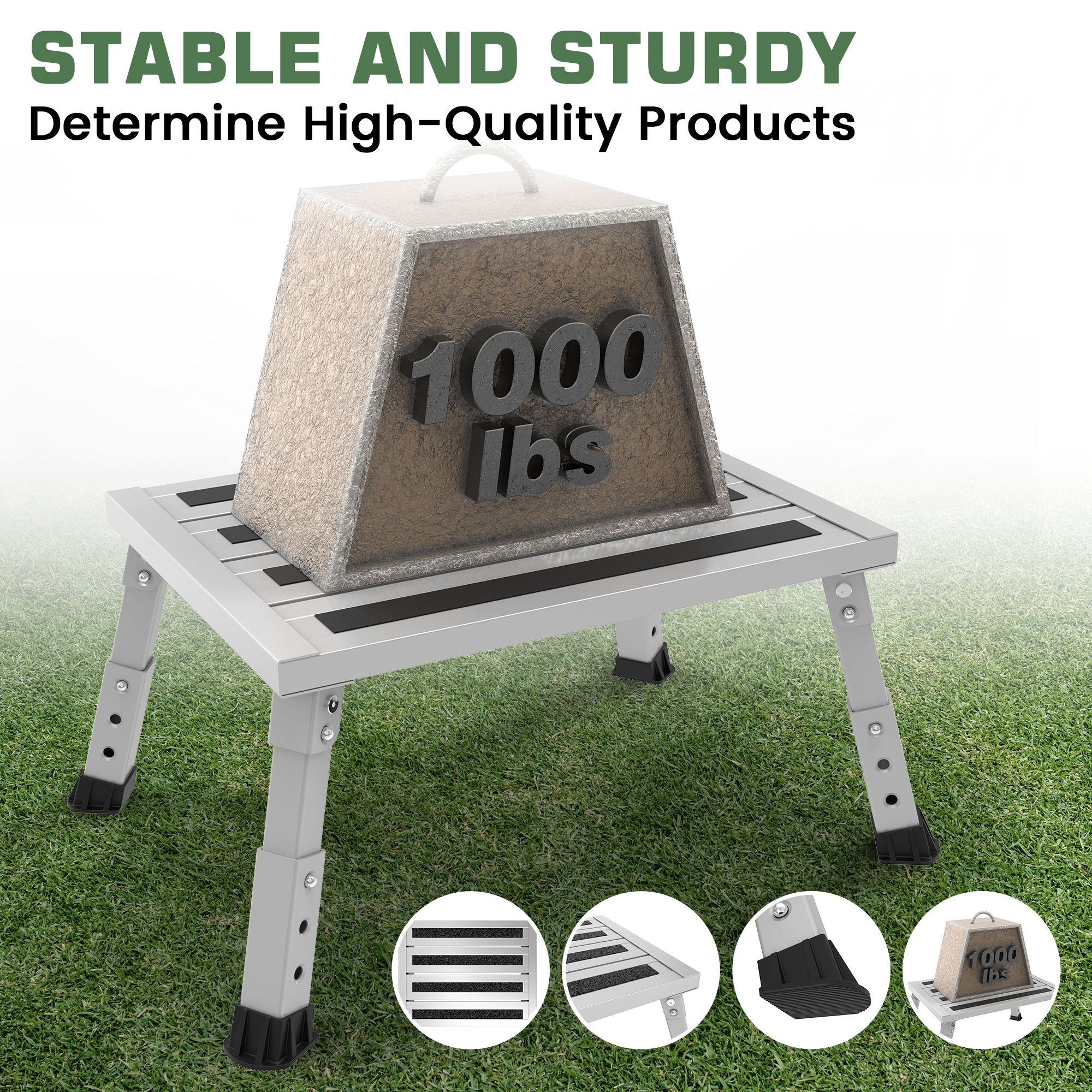 Depsunny Adjustable Aluminum RV Step Stool photo 5