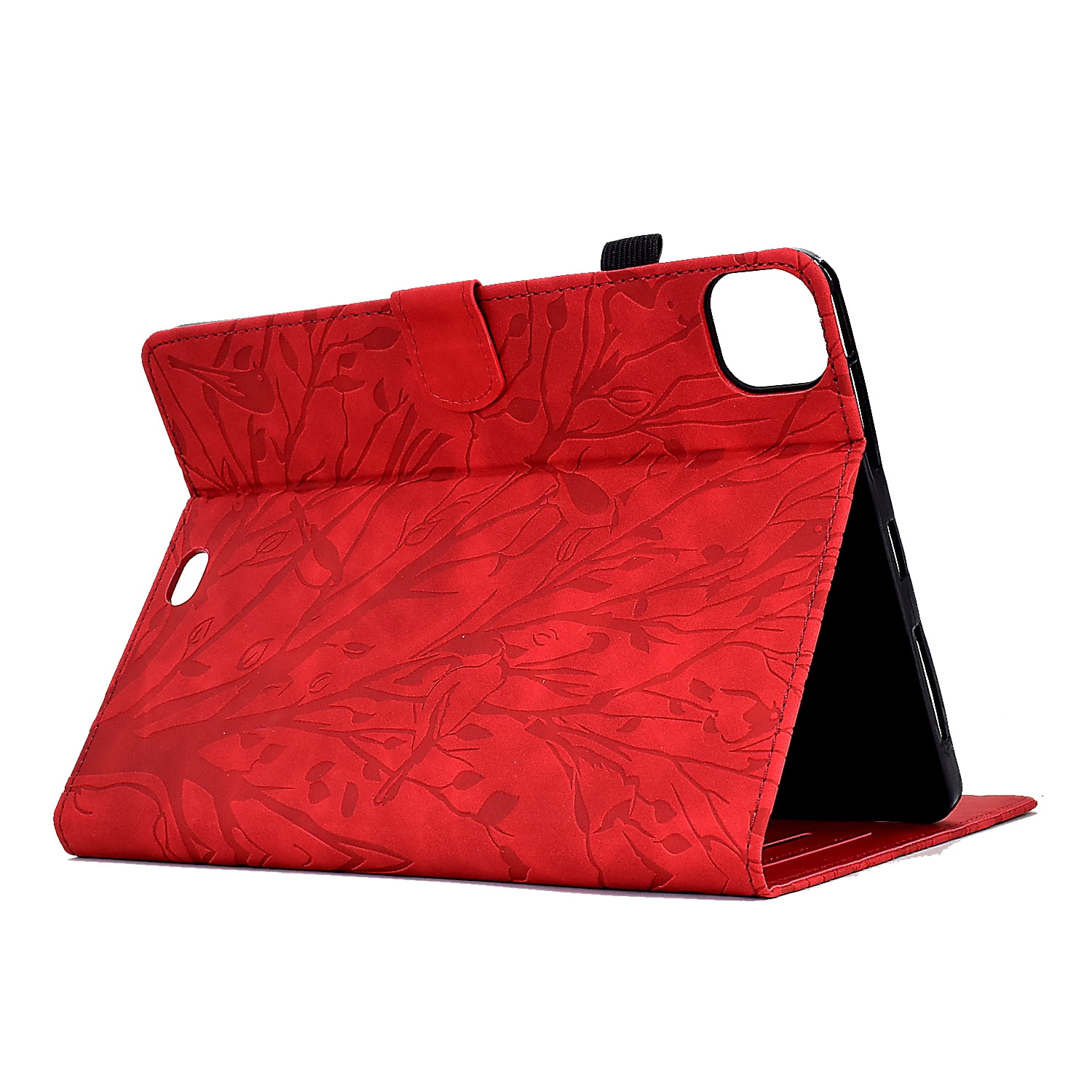 Decase Case for Apple iPad Pro 11-inch (M4) 2024 with Stand/Pencil Holder/Pockets,PU Leather Multi-Angle Viewing Stand Flip Case with Card Slot, Magnetic Clasp for iPad Pro 11-inch (M4) 2024,Red
