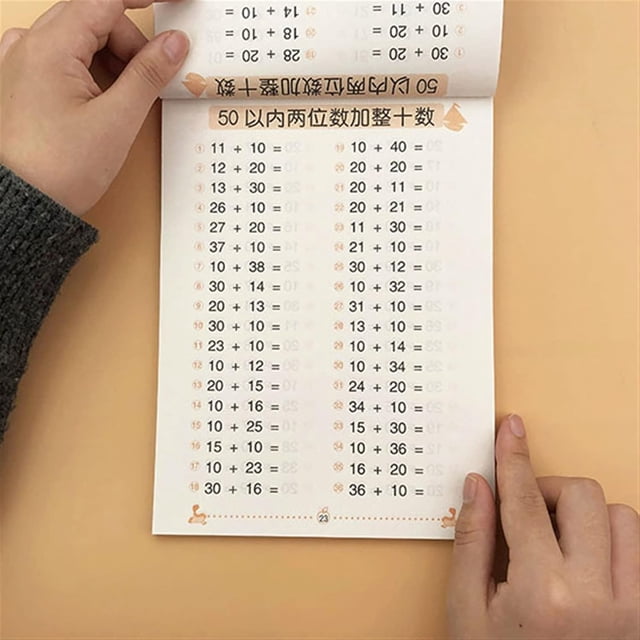 Within 10/50/100 Addition and Subtraction Kids Children Kindergarten Early Education Exercise Book for Mathematics Math Addition (Color : 0-50 Arithmetic)