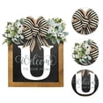 thumbnail image 2 of Placa decorativa para puerta con 26 letras, adornos de madera para jardín, letrero de bienvenida para puerta (U) Sywqhk Libre de BPA, 2 of 6