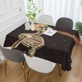 thumbnail image 2 of Yayeee Tablecloths 60" x 60" Rectangle Wrinkle Resistant Party Table Cover, Skeleton Stripes, 2 of 8