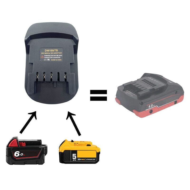 Adapter for Dewalt for Milwaukee 18V Li-ion Battery Convert To for Metabo Tools