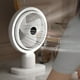 thumbnail image 4 of Mini ventilador de escritorio con luz LED, recargable por USB, tres velocidades ajustables para uso en el hogar y la oficina, ventilador de circulación portátil con batería de 1800 mAh para refrigera, 4 of 6