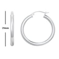 thumbnail image 3 of Large Tube Hoop Earrings - Sterling Silver, 3 of 5