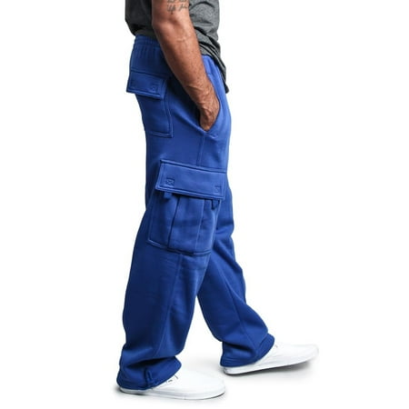 men's solid fleece heavyweight cargo pants