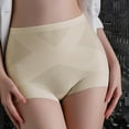 thumbnail image 2 of KHONTS Women's High Waist Seamless Shapewear Underwear Breathable No-Show Tummy Control Body Shaper Briefs Beige XL, 2 of 4