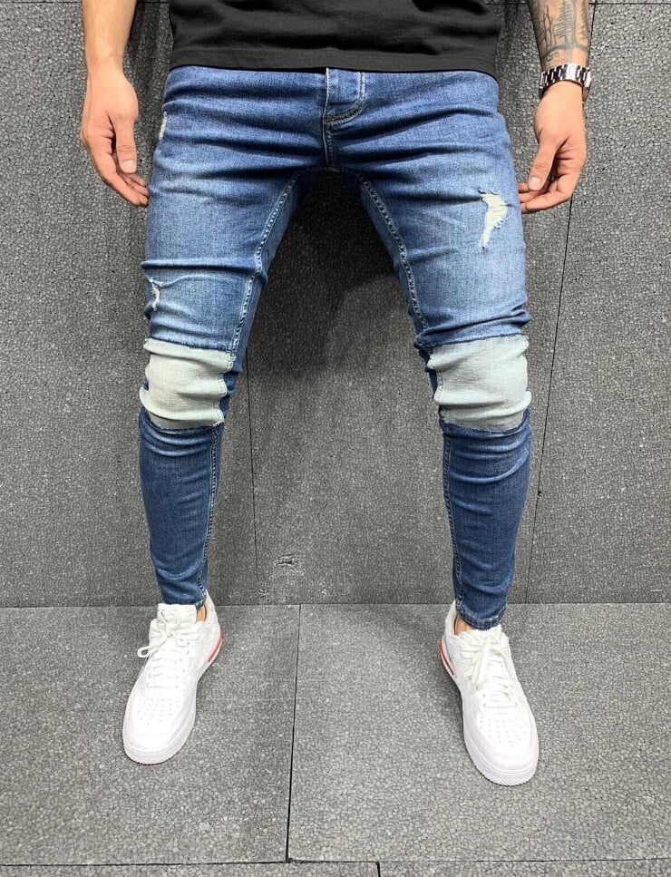 patchwork denim mens