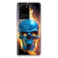 thumbnail image 1 of MUNDAZE Samsung Galaxy S20 Ultra Blue Flaming Skull Burning Fire Double Layer Phone Case Cover, 1 of 5