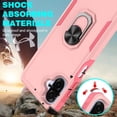 thumbnail image 3 of Rosebono Compatible With Samsung Galaxy A07 Case, Hybrid Case With Adjustable Integrated Ring Kickstand (Pink), 3 of 5