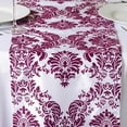 thumbnail image 3 of Efavormart Eggplant Damask Flocking Premium Table Top Runner For Weddings Party Banquet Decor Fit Rectangle and Round Table, 3 of 6