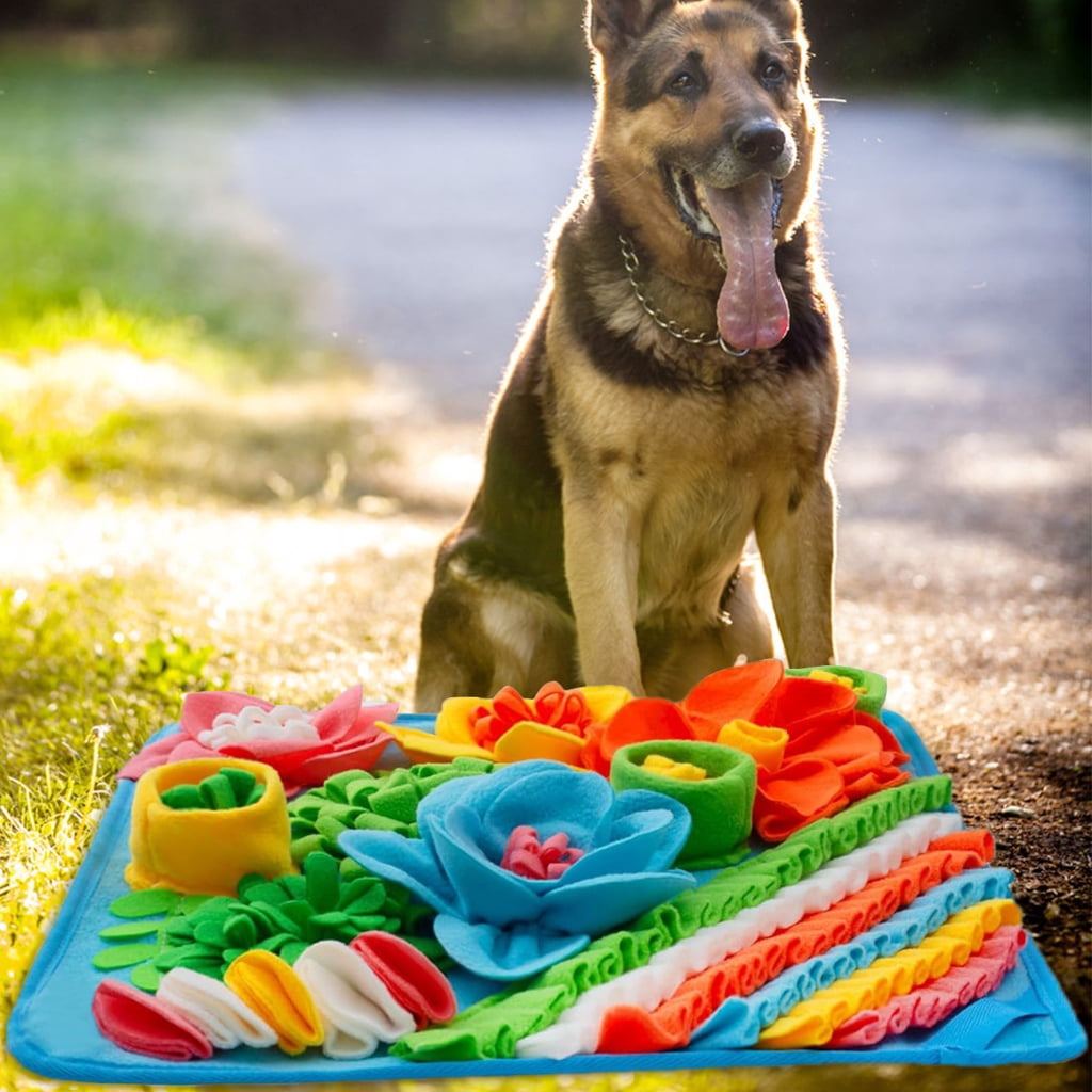 Geemin Interaction Dog Sniffing Pad for Mental Stimulation and Enrichment Washable Dog Snuffle Mat for Various Size Breeds