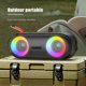thumbnail image 5 of Altavoz portátil Bluetooth de 20 W, subwoofer, caja de sonido con función de luz LED a prueba de agua para reproductor doméstico para exteriores y oficina, 5 of 5
