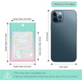 thumbnail image 2 of 100 Holographic Gradient Mylar Bags with Clear Window, Resealable Zip Pouch, Packaging Party Sample Bags (Green&, 3.5x4.7 Inch), 2 of 6