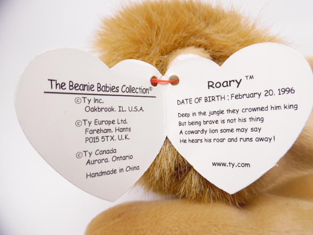 Ty Beanie Baby Roary The Lion Retired DOB February 20 1996 for sale online 