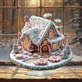 thumbnail image 4 of EclipseJewels 2D Acrylic Snow Globe House Decor with Cotton Candy Design, Winter Village Tabletop Centerpiece for Christmas Holiday Home Decor and Gift Giving, 4 of 5