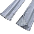 thumbnail image 2 of NECHOLOGY Women's High Waist Slit Slightly Flared Jeans, Light Blue, X-Small, 2 of 7