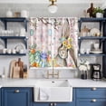 thumbnail image 2 of Pink Easter Bunny Kitchen Curtains Window Panels, Spring Easter Eggs Floral Buffalo Plaid Insulated Window Treatment Curtain, Grommet Curtains for Bedroom/Living Room/Bathroom, 2 Piece 52"Wx84"L, 2 of 8