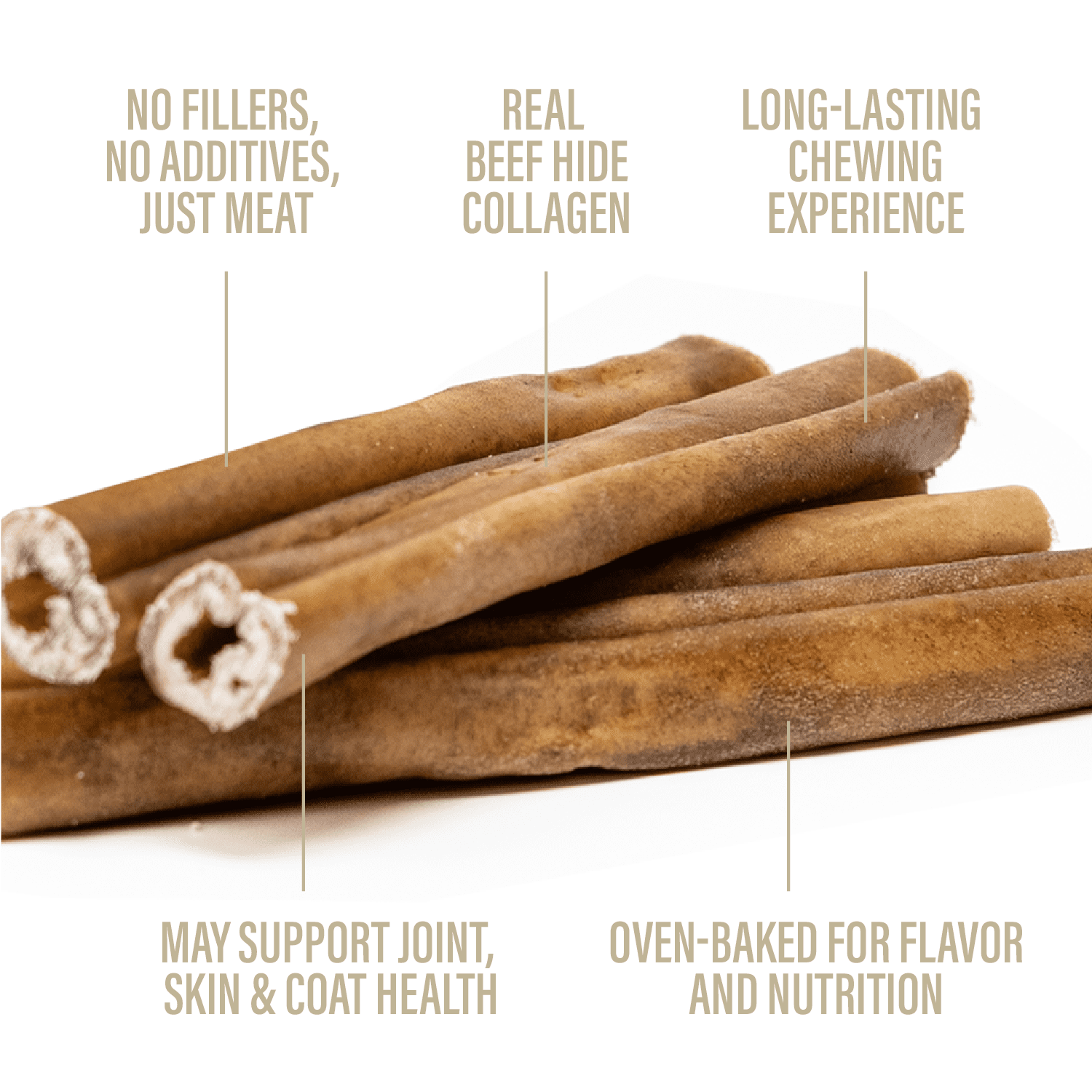 Chewer's Joy Collagen Dog Treats – Single Ingredient Long-Lasting Chews, 5–6" (5CT)