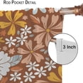 thumbnail image 6 of Hippie Floral Curtains, 1970s Retro Orange Pink Funky Curtains, Boho Groovy Daisy Flowers Aesthetic Window Treatments for Living Room Kids Bedroom Set 2 Panels,72x63 Inches, 6 of 8