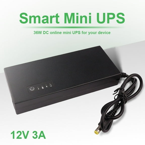 12V 3A Dc Router Ups Uninterruptible Power Supply For Routers And Fiber Modems: 10400Mah/38.48Wh, 36W Energy Storage