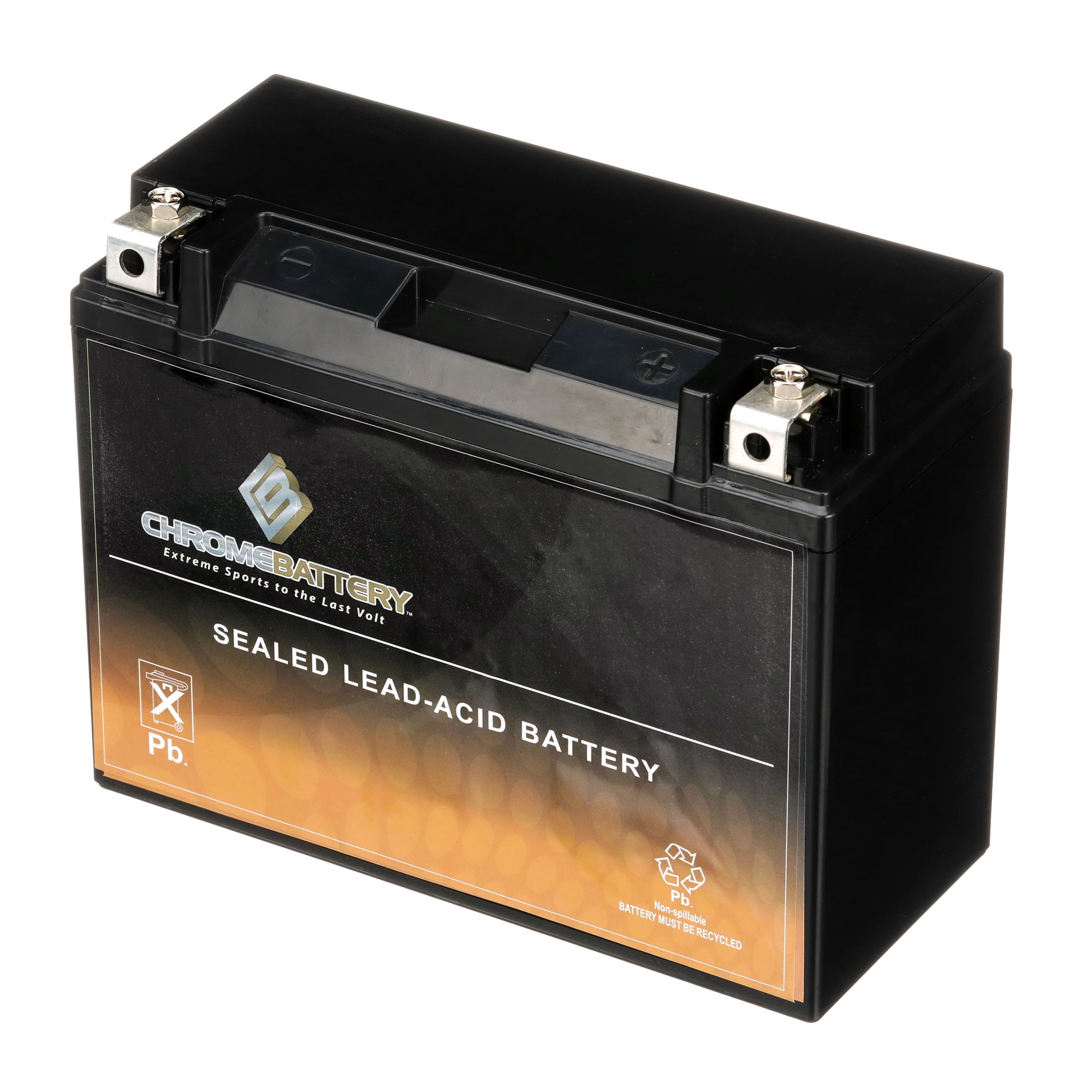 Chrome Battery Y50-N18L-A3 (50-N18L-A3 12 Volt,20 Ah, 260 CCA) Motorcycle Battery for Harley-davidson 1340cc Fl Flh Touring 1991