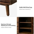 thumbnail image 3 of 58'' Wide 3 Drawer Sideboard Wooden Credenza Storage Cabinet Buffet , Walnut, 3 of 8