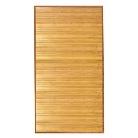 Venice Natural Bamboo Floor Mat, Natural Wood Indoor Rug, 6' x 9'
