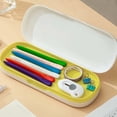 thumbnail image 6 of Large Capacity Pencil Case, Oimcto Portable Aesthetic Cute Pen Case, Big Capacity Stationery Organizer, Travel Bag, Desk Organizer for College, Adults, Women, Men, PP Material, Durable, Yellow, 6 of 7