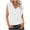 White, variant on Timegard Tank Tops for Women Cap Sleeve V Neck Loose Comfy Summer Fashion Solid Color Casual Tunic Tops