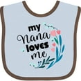 thumbnail image 3 of Inktastic My Nana Loves Me Granddaughter Girls Baby Bib, 3 of 4