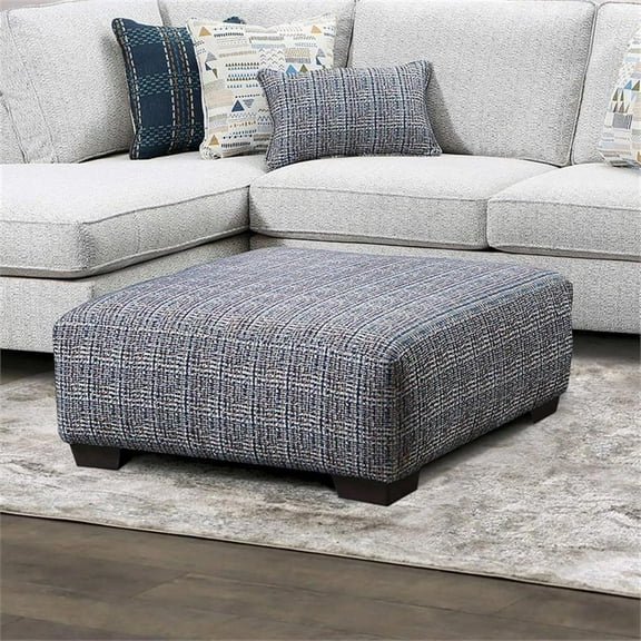 Furniture of America Eland Fabric Upholstered Ottoman in Multi-Color
