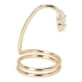 thumbnail image 3 of Manicure Ring, Delicate Pattern Fashionable Electroplated Copper Finger Nail Ring  For Nail Salon For Women Gold, 3 of 8