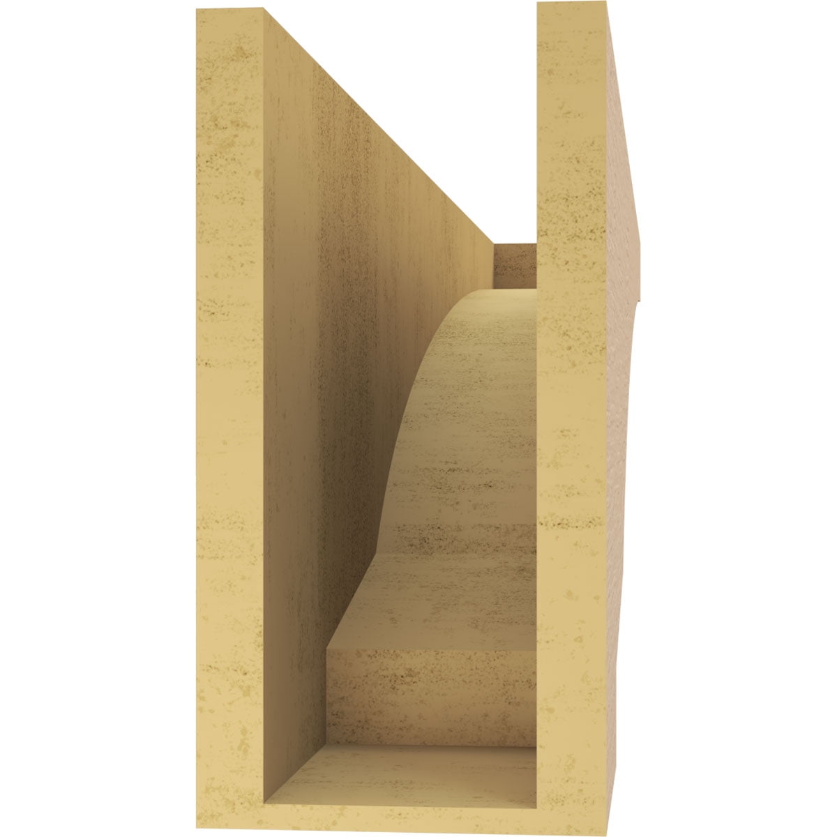 6"W x 36"D x 12"H Thin Moab Rough Cedar Woodgrain TimberThane Corbel, Primed Tan