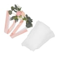 thumbnail image 2 of Silla de boda flor Artificial simulación elegante decoración de pasillo de boda con cinta para ceremonia fiesta coreano rosa, 2 of 14