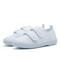 thumbnail image 2 of Kureaily Kids' Breathable Canvas Shoes – Lightweight Prewalker & Kindergarten Sneakers For Boys/Girls | Hook & Loop Closure (Sizes 22 41) White Indoor Dance Shoes 2 -3 Years, 2 of 3