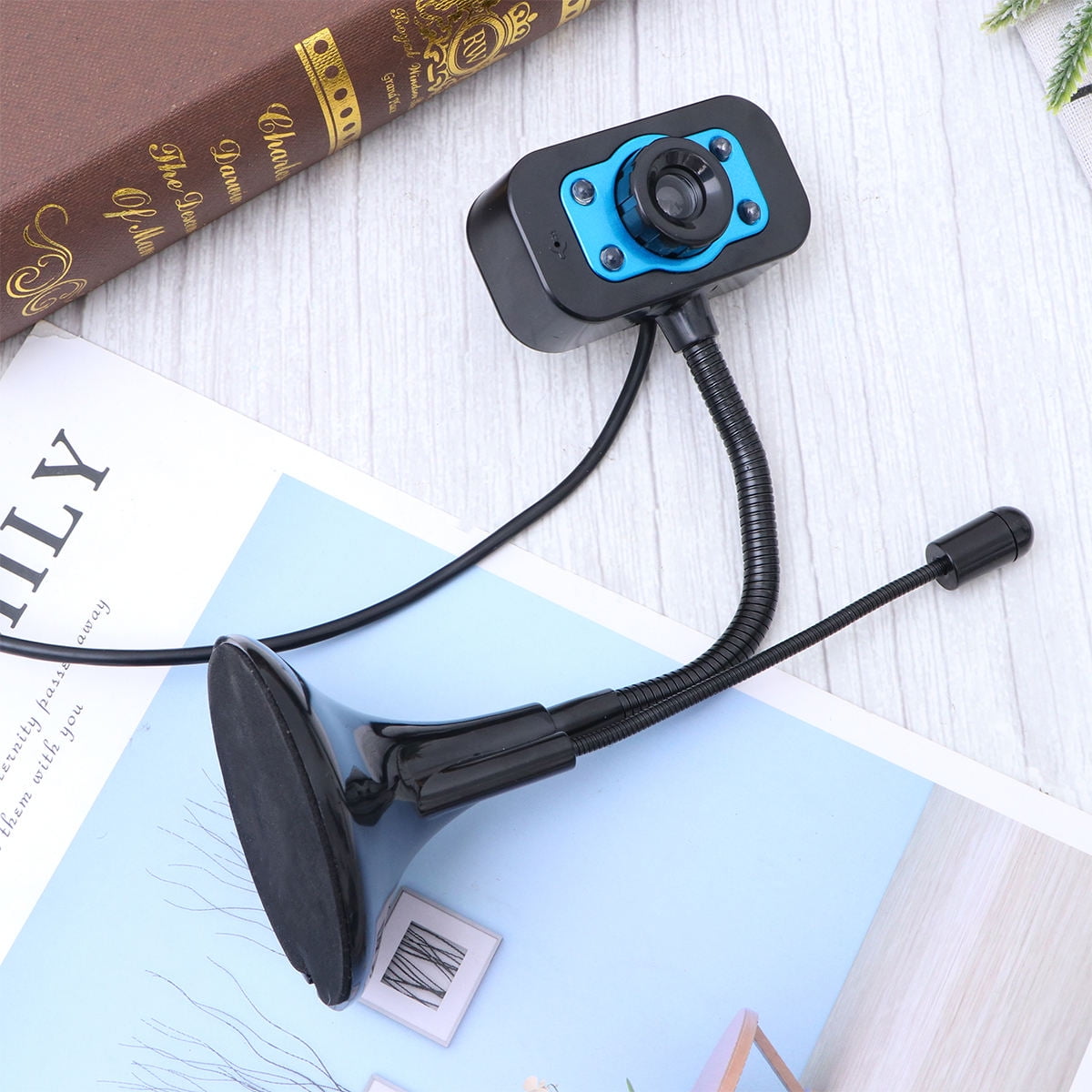 USHOBE Black Computer Webcam with Appearance and Built in Microphone