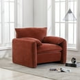 thumbnail image 2 of Modern Style Chenille Oversized Armchair, Accent Chair, 38.6’’ W Single Sofa, for Living Room, Bedroom, Orange, 2 of 6