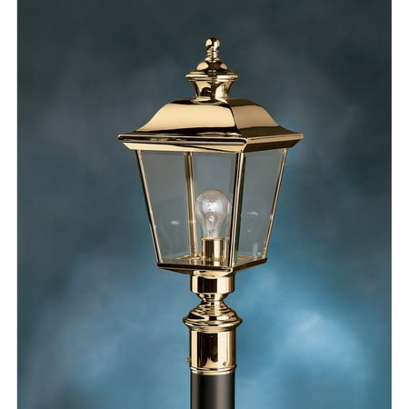 Kichler Bay S 9913pb Outdoor Post Lantern 9 5 In Polished Kichler Bay S 9913pb Outdoor Post Lantern 9 5 In Polished Brass Com